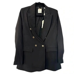 Elie Tahari Double Breasted Long Sleeve Black Blazer Jacket Size 8 NWT